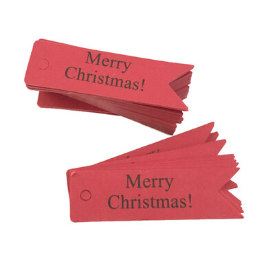 

Toponeto 100pcs Merry Christmas Craft Paper Hang Tags Christmas Party Favor Label Price Xmas Gift Card Christmas Label