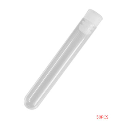 

50pcsbag Hard Plastic Test Tube Transparent Laboratory Sample Transparent Container Bottle 12100mm