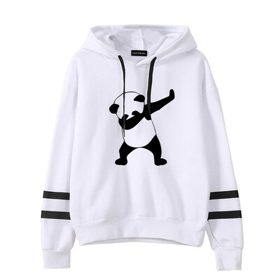 

2019 Women New Hoodie Cute Panda Printed Hooded Hoodie Funny Graphic Pullover Sweatshirt