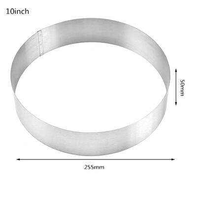 

Round Stainless Steel Ring Cake Mold Spray Pattern Baking Mold Mousse Circle