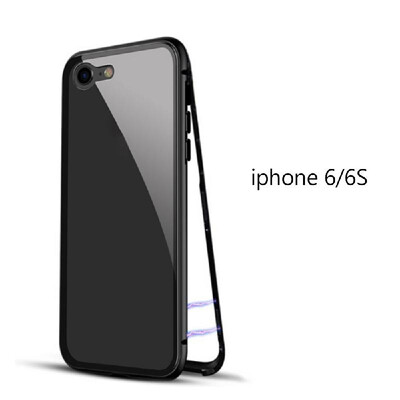 

Magneto Magnetic Adsorption Case Clear Tempered Glass Red Clear i-phone XR