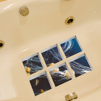 

〖Follure〗6pcsNew Bath Tub Shower Stickers PVC Decals Applique Anti Skid Mural Home Decor