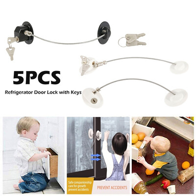 

52pcs Refrigerator Door Lock with Keys Window Lock Drawer Lock Freezer Door Lock Fridge Lock Baby Kid Safety Cabinet Lock