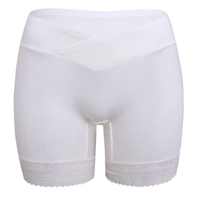 

Maternity Women Plus Size Seamless Lace Boyshort Panties Top Cotton Pregnant Female Low-Rise Solid Comfort Elegant Underwear