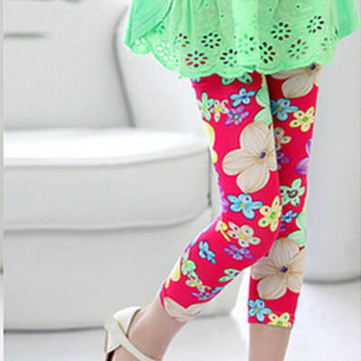 

Autumn Summer Fashion Children Floral Pants Girls Skinny Trousers Pencil Pants Bottoms New Childrens Leggings