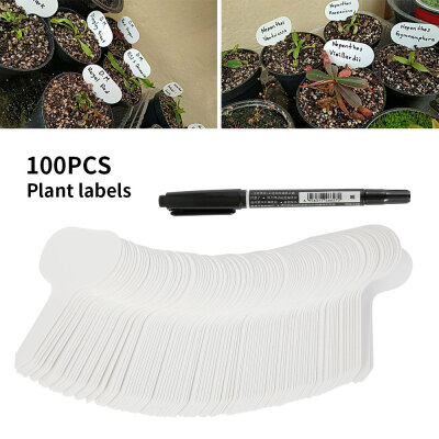 

100200Pcs Plastic T-type Garden Tags Plant Flower Label Nursery Thick Tag Markers