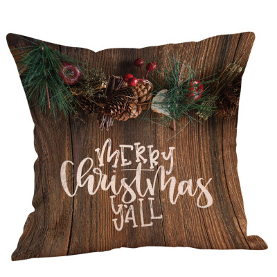 

Tailored Christmas Pillow Case Glitter Cotton Linen Sofa Throw Cushion Cover Home Decor