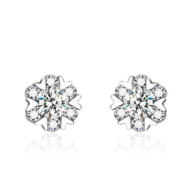 

yoursfs ® 925 серебро искусственной Diamond снег серьги моды серебряные украшения