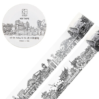 

Kinbor × word painted Chinese PDA&paper tape 45mm10m wide version of the hand book sticker construction decorative tape DTB64176