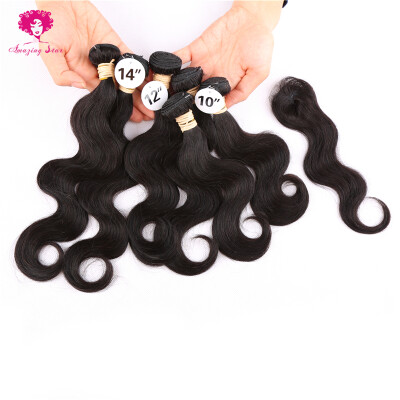 

Amazing Star Hair Brazilian Body Wave One Pack Hair Unprocessed Virgin Human Hair Extensions Soft and Bouncy Hair Bundles