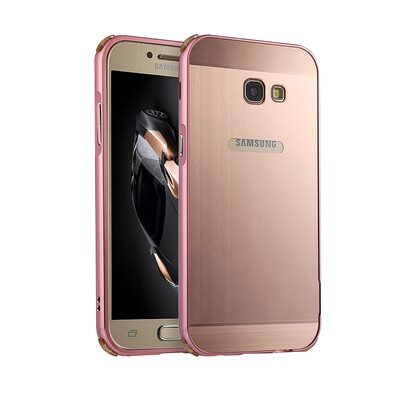 

Luxury Case for Samsung Galaxy A3 2017 Aluminum BumperAcrylic Panel Back Glossy Business Cover for Samsung A320