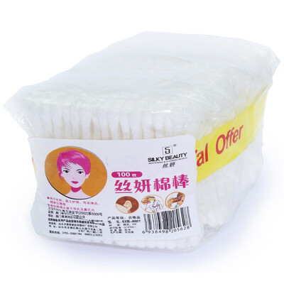 

Silky Beauty Double-headed Cotton Stick Plastic Rod 500-Duo Make-up Remover SYB-4007
