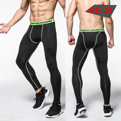 

Men Compression Pants Tights Casual Bodybuilding Mans Trousers Brand Camouflage Army Green Skinny Leggings