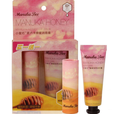 

Xiaomi Fang (Manuka bee) Бальзам для губ Манука Мед (губная помада 4g + крем для рук 15г)
