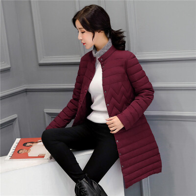 

Cotton new women in winter 2017 Korean version of the cotton jacket in the long section was thin thin down jacket