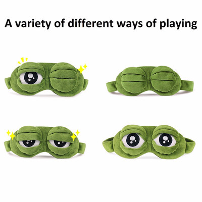 

Outdoor Creative Cartoon Frog Eye Mask Fluff Cute Sleep Eyeshade