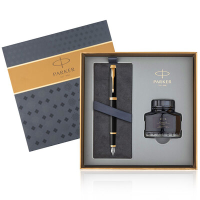 

Parker (PARKER) 16 IM черный Liya золотой зажим для денег авторучка / перо чернила чернила + новый подарочный набор