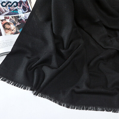 

Muni ladies scarf autumn&winter fashion wild color wool scarf shawl thick warm scarf female gift box S173701 black