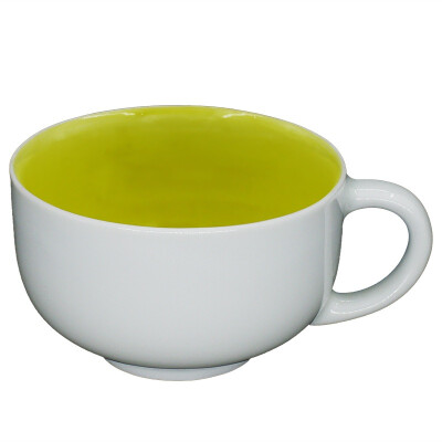 

A pot of coffee cups ceramic cups (250ml) white porcelain firing candy series - grass green