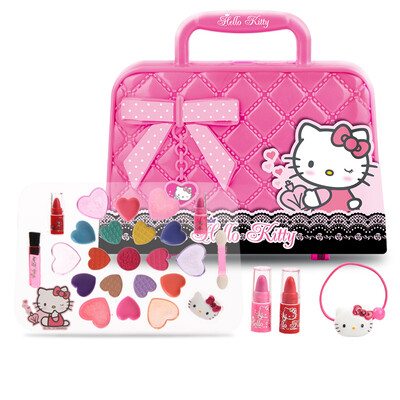 

Hello Kitty (HelloKitty) Hello Kitty детской игры макияж мешок красоты макияж игрушка подарок KT-8589