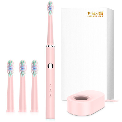 

Magic Toothbrush S1 Sonic electric toothbrush (send 4 brush head) Wireless induction charging 31 days long continuous sound vibration deep cleaning blue