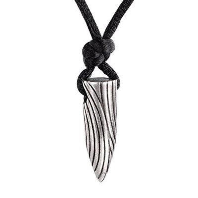 

Yoursfs Wolf Warriors 2 Man Necklace S925 Silver Bullet Head Simple Pendant With Black Rope