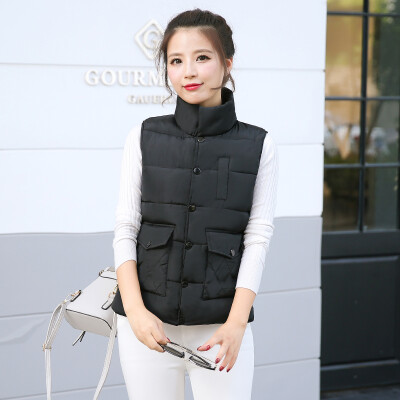 

Winter new feather cotton vest female jacket 2017 Korean version of the Slim short section of the horse folder