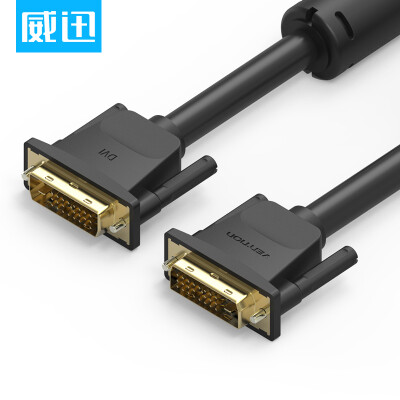 

Wei Xun VENTION DVI cable dvi24 1 cable male to male digital high-definition signal cable DVI-D signal cable computer monitor video cable 1 meter black EAABF