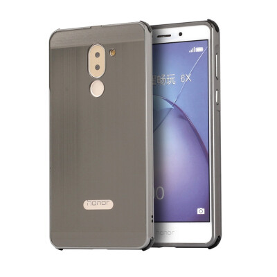 

Luxury Case for Huawei Honor 6X Aluminum Bumper+Acrylic Panel Back Glossy Business Cover for Huawei Mate 9 Lite GR5 2017