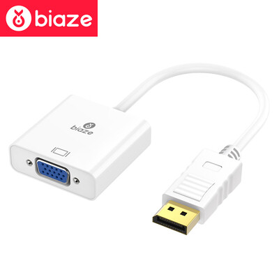

Би Диас (BIAZE) DP конвертер VGA Displayport к телевизору VGA женщина преобразование HD линия доступа к компьютерной / Проектор ZH33-PC видеоадаптера белый
