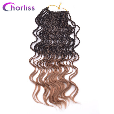 

14 inch Curly Senegalese Twist Crochet Braids 35 Roots Synthetic Braiding Hair Extension Low Temperature Fiber 6pcs/pack