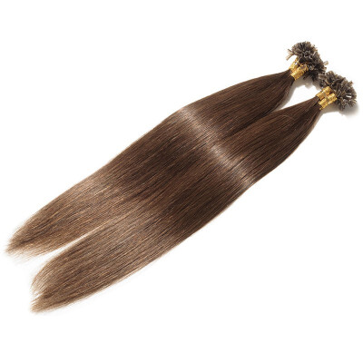 

100 Remy Hair Human Hair Extensions U Tip Nail Tip Keratin Straight Hair