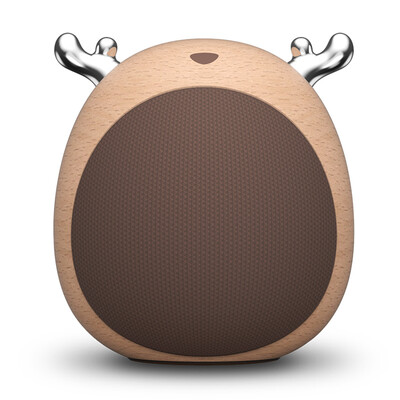 

Modern HYUNDAI M18 Creative Little Devil Subwoofer Wireless Bluetooth Speaker Mini Speaker Wood Color