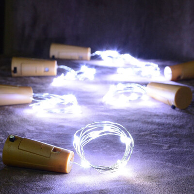 

20-LEDмедный провод лампа строка с бутылки пробкиfor стекло самолета бутылки фея валентина свадьба украшения строка огни