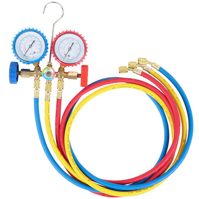 

R134A R12 R22 R502 Current Divider Meter Tools Set Refrigerants Air Conditioning AC Diagnostic Manifold Gauges Double Table Valve