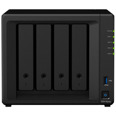 

Synology DS418play dual-core 4-bay NAS network storage server (no built-in hard drive