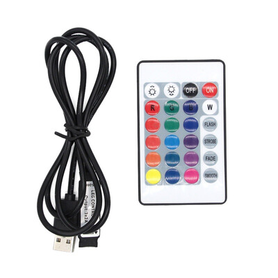 

1SET DC 5V Mini IR 24 KEY RGB Remote Controller for RGB LED Light Strip USB