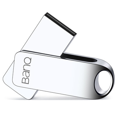 

banq F8 16GB waterproof shock metal flash disk boutique version of snow silver
