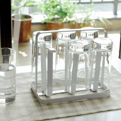 

Ou Runzhe cup holder 6 cups inverted cup storage drain cup glass cup storage cup cupboard storage drainer flat iron