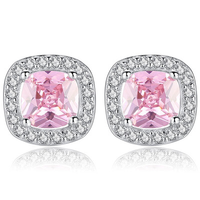

Fashion Women Cubic Zircon CZ Stones Stud Earrings For Women Bride Fashion Party Jewelry Brithday Gift E277