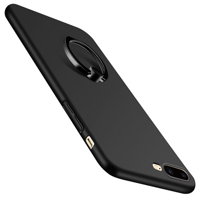 

Би Диас (BIAZE) Apple iPhone7 Plus 7 Plus мобильного телефона оболочка защитный рукав все включено популярная марка матовой черного кольца кронштейна Простых серии JK197-