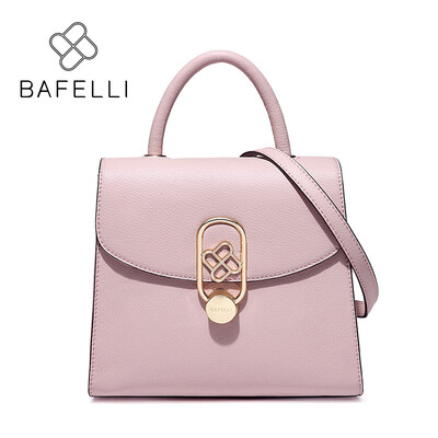 

BAFELLI split leather box shoulder bag hasp crossbody bags oval buckle flap luxury handbags women bags designer bolsa mujer