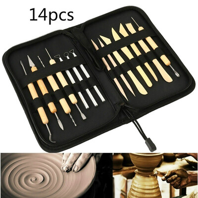 

30pcs Pottery Wood Sculpting Tools Clay Pottery Ceramic Art Craft Beginner Gift DIY Carving Ceramic Tool Set