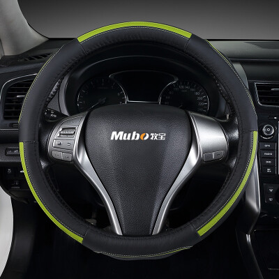 

MUBO MU color colorful leather car steering wheel handle set sagitar lang Yiteng Accord Honda CRV Bin Zhi Guan Road car steering wheel cover WZS-1702 black green