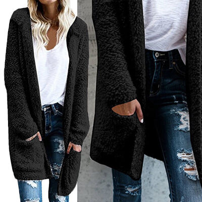 

Women's Long Sleeve Oversized Loose Knitted Sweater Jumper Cardigan Outwear Coat