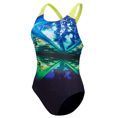 

Speed ​​ratio Tao speedo swimsuit female cover belly shape triangle conjoined swimsuit was thin small chest gather lady swimsuit gem blue 51024666 36 yards