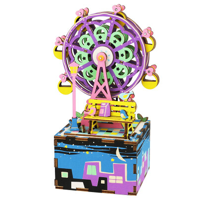 

If the state Christmas gifts children&39s three-dimensional wooden puzzle manual assembled music box - Happy Ferris wheel 402