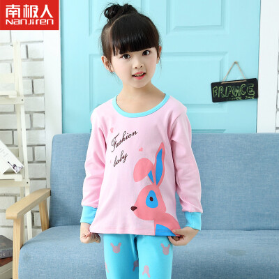 

Antarctic Nanjiren children&39s underwear boys&girls base base autumn clothes pants pajamas cotton wool suit cute animals 110