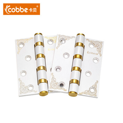 

Kabe Cobbe stainless steel hinge indoor door thickening flat hinge ivory white two pieces