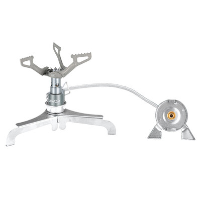 

Lixada 25g Lightweight Mini Pocket Titanium Alloy Outdoor Cooking Burner Folding Camping Gas Stove 2700W with 8-Plate Windshield